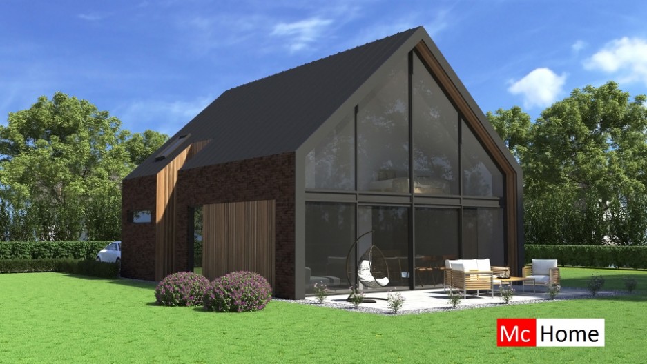 Mc-Home Schuurwoning K129 PREFAB bouw met Atlanta MBS staalframe