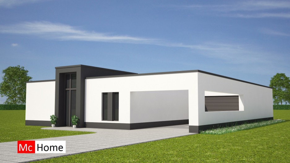 Mc-Home gelijksvloerse woning met inpandige garage energieneutraal bouwen B39