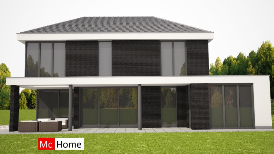 Mc-Home klassieke villa frank loyd wright met overdekt terras M308 V2