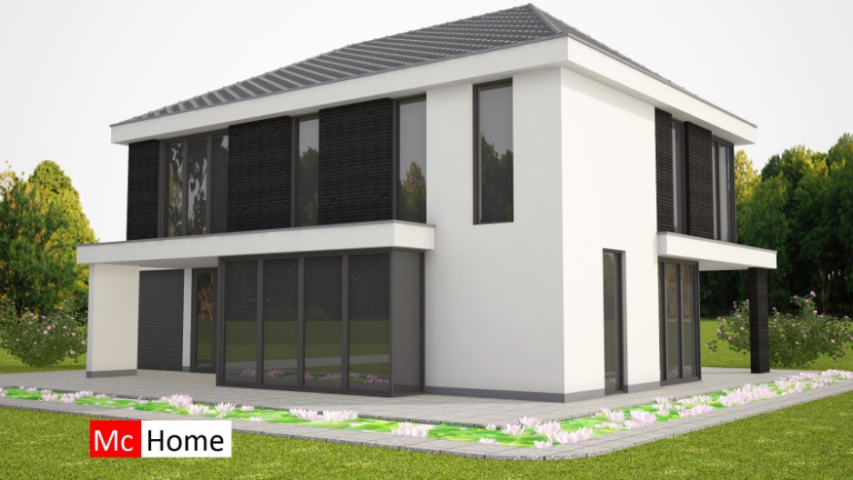 Mc-Home klassieke villa frank loyd wright met overdekt terras M308 V2