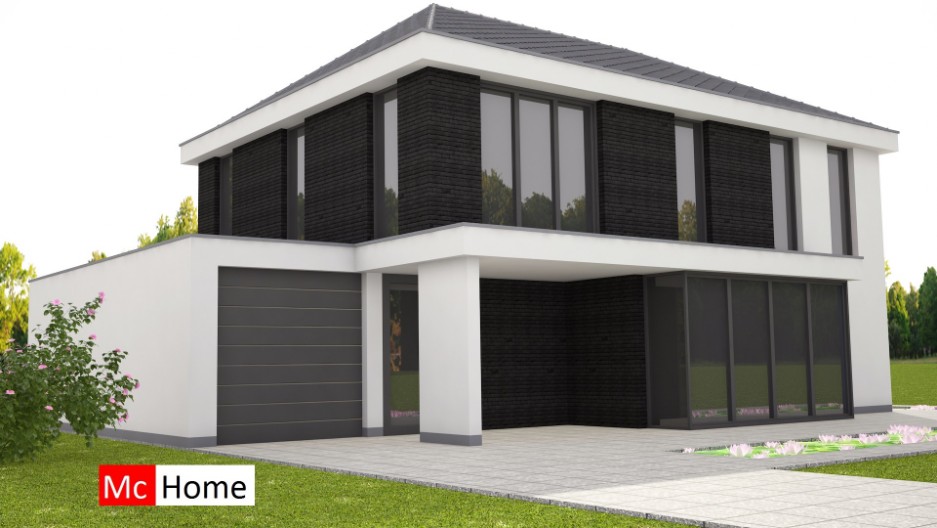 Mc-Home klassieke villa frank loyd wright met overdekt terras M308 V2