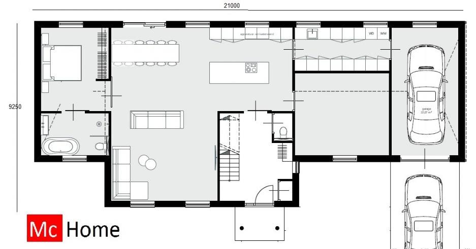 www.atlanta-mbs.com klassieke vrijstaande villa met inpandige garage in modern staalframebouwsysteem LH23