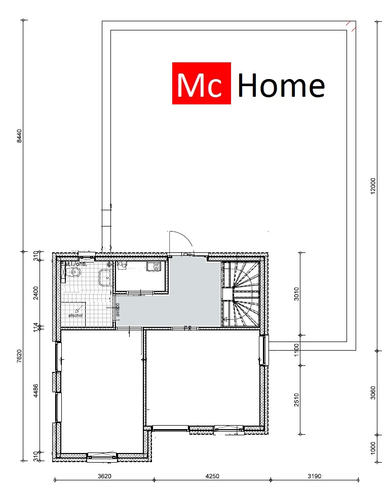 Mc-Home levensloopbestendige woning bungalow met kleine verdieping energieneutraal M250