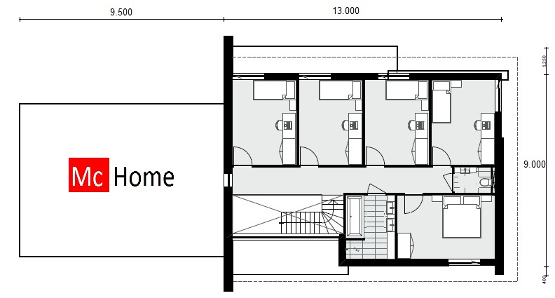 Mc-Home moderne BAUHAUS geinspireerde woning energieneutraal M267