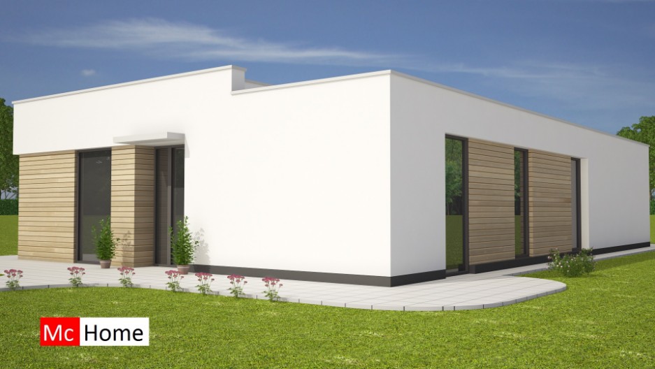 Mc-Home moderne bungalow plat dak energieneutraal betaalbaar bouwen B35