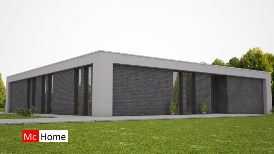 Mc-Home moderne kubistische bungalow onder architectuur plat dak alles op begane grond B42