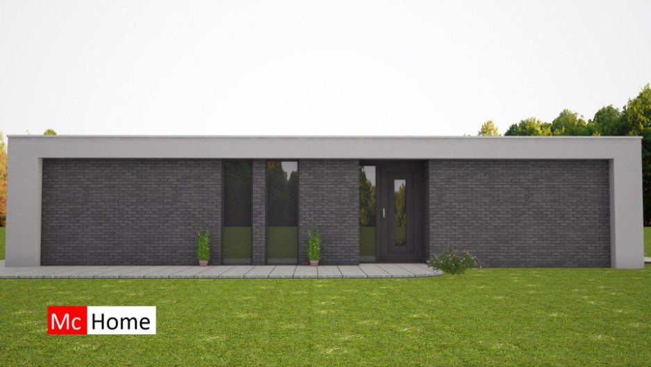 Mc-Home moderne kubistische bungalow onder architectuur plat dak alles op begane grond B42