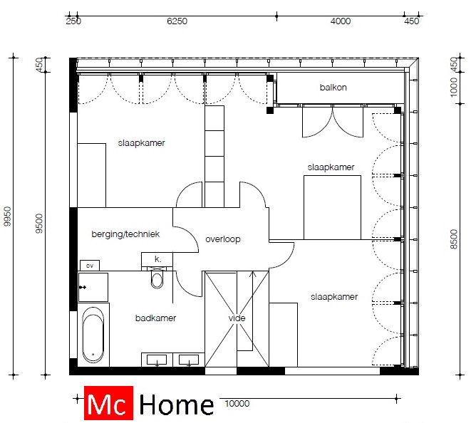 Mc-Home moderne kubistische woningbouw ontwerp M95 veel kozijnen en glas lamellen beschaduwing Mc-Home moderne kubistische woningbouw ontwerp M95 veel kozijnen en glas lamellen beschaduwing