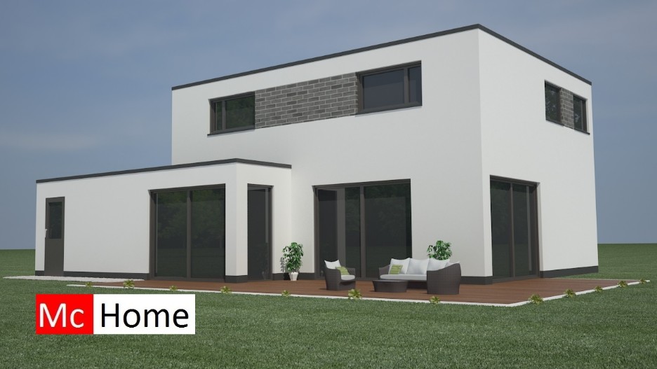 Mc-Home project M71 moderne kubistische woning energieneutraal duurzaam  bouwwijze staalframebouw