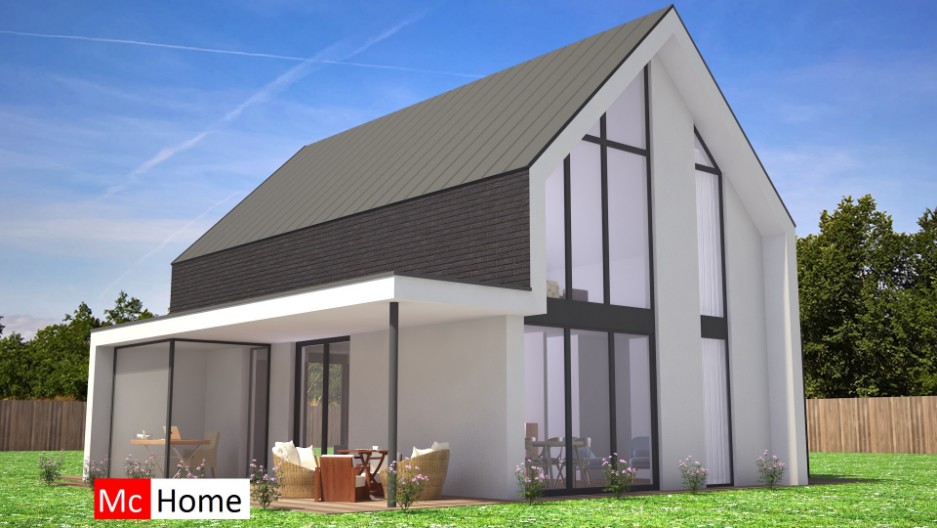 Mc-Home schuurwoning K108 energieneutraal bouwen met staalframe