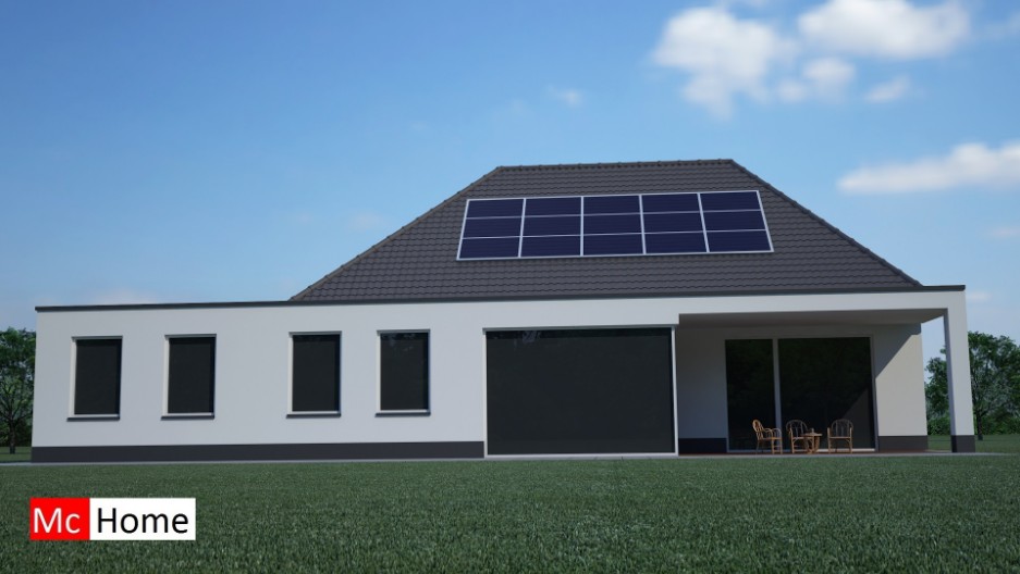 Mc-Home.nl B14 energieneutrale bungalow gelijksvloerse woning met serre en overdekt terras 