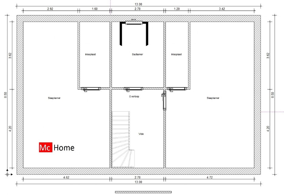 Mc-Home.nl B14 energieneutrale bungalow gelijksvloerse woning met serre en overdekt terras 