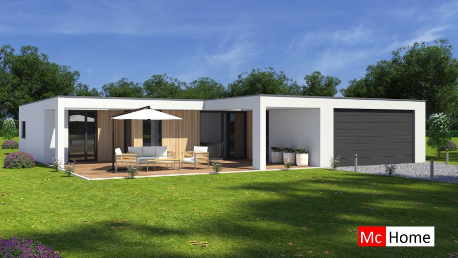 Mc-Home.nl B159 energiearme mooie bungalow met overdekt terras ATLANTA-MBS staalframebouw 