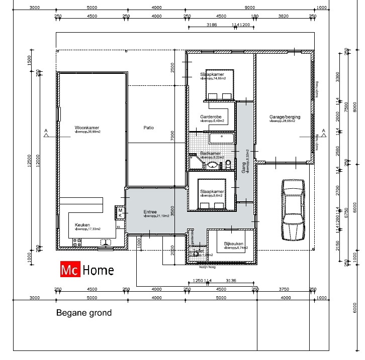 Mc-Home.nl B17 moderne bungalow gelijkvloerse woning energieneutrale snel gebouwd in staalframebouw