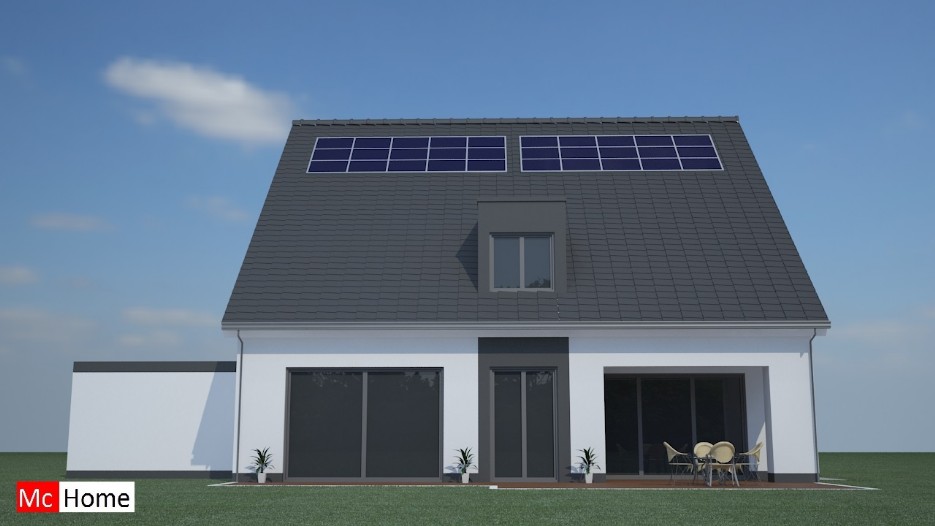 Mc-Home.nl K6 Moderne woning met kap bouwen aardbevingsbestendig staalframebouw energieneutraal passief 