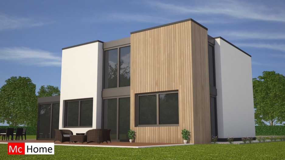 Mc-Home.nl M108 moderne kubustische woning met veel glas vide en serre energieneutraal bouwen met modern bouwsysteem Mc-Home.nl M108 moderne kubustische woning met veel glas vide en serre energieneutraal bouwen met modern bouwsysteem