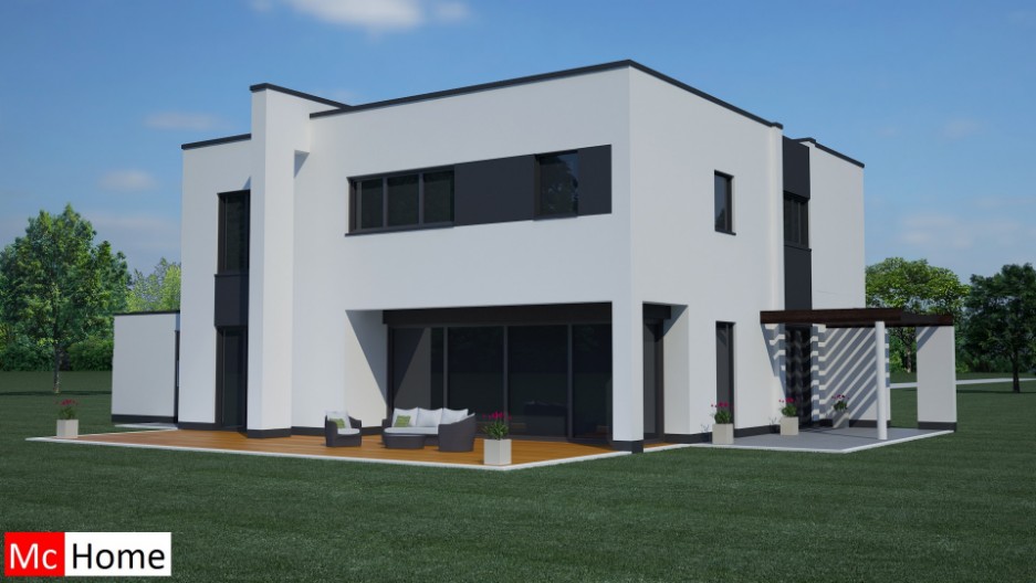 Mc-Home.nl M14 moderne woning bouwen in passiefbouw en staalframebouw