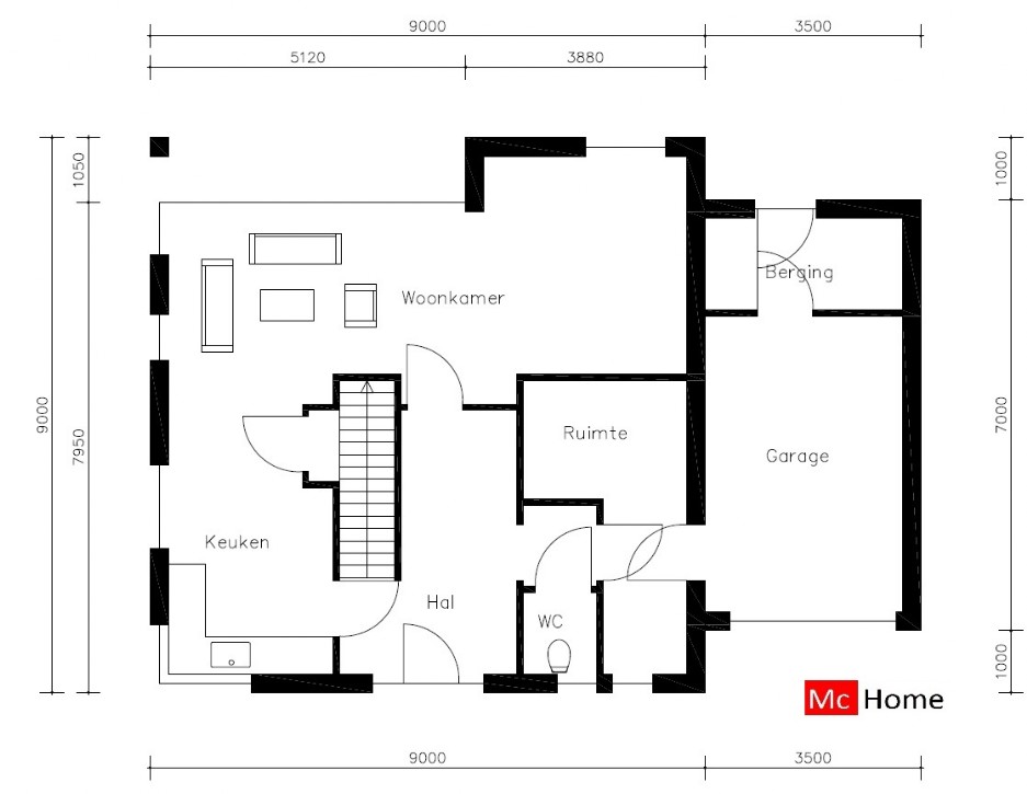 Mc-Home.nl M14 moderne woning bouwen in passiefbouw en staalframebouw