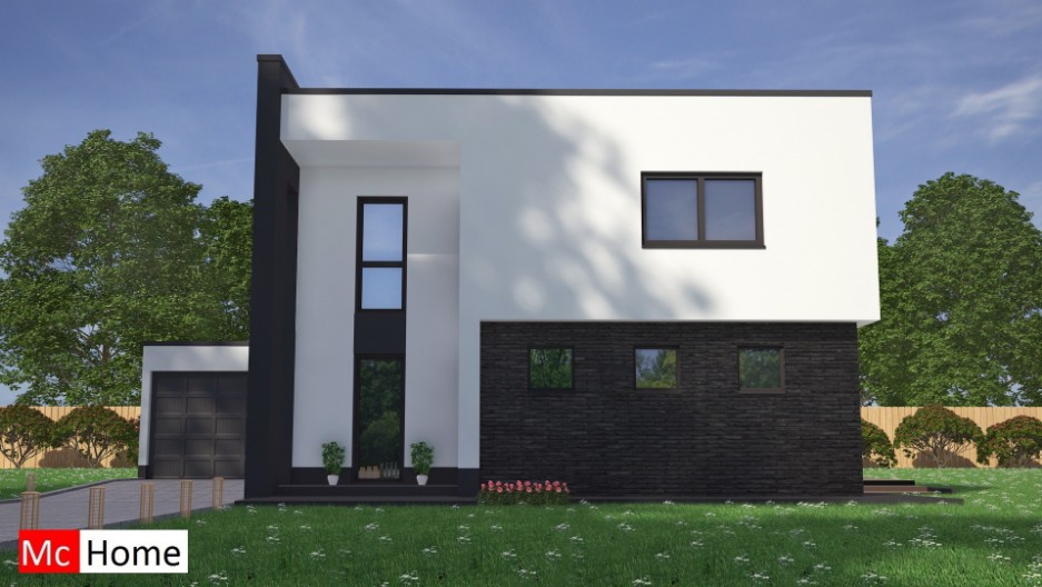 Mc-Home.nl M17 moderne kubistische woning staalframebouw passiefbouw
