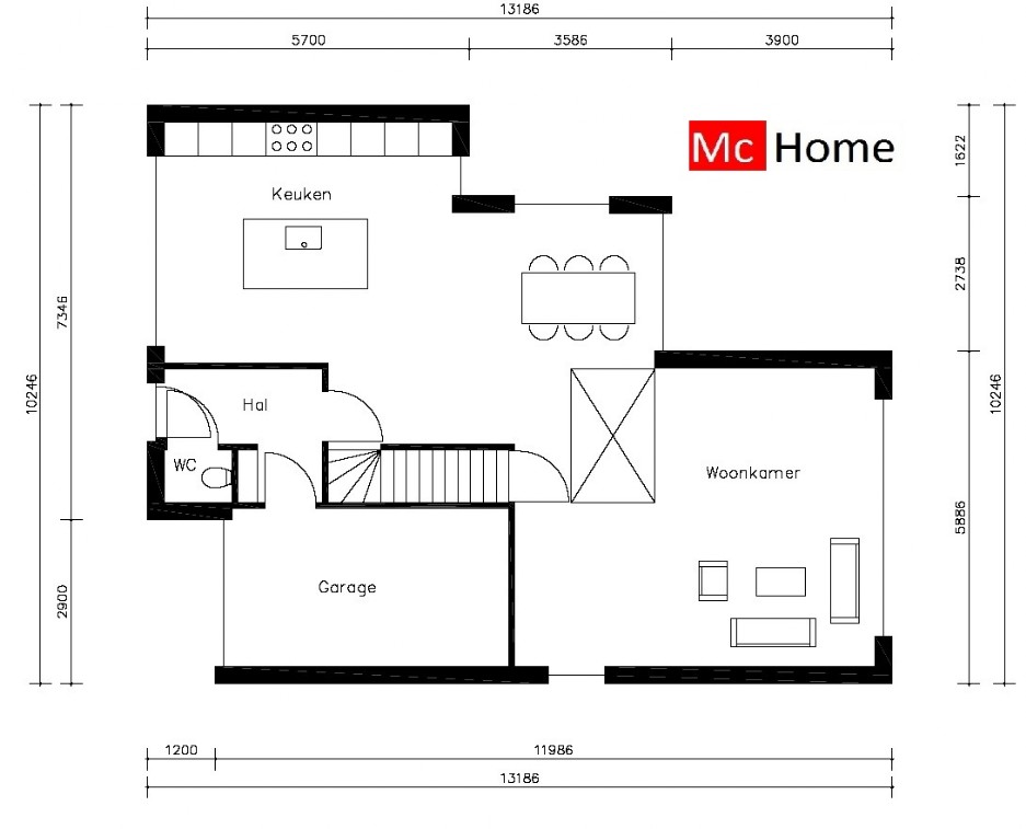 Mc-Home.nl moderne woningontwerpen aardbevingbestendig passief energieneutraal M26