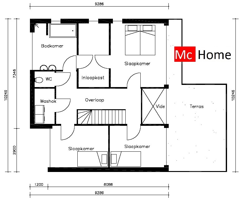 Mc-Home.nl moderne woningontwerpen aardbevingbestendig passief energieneutraal M26