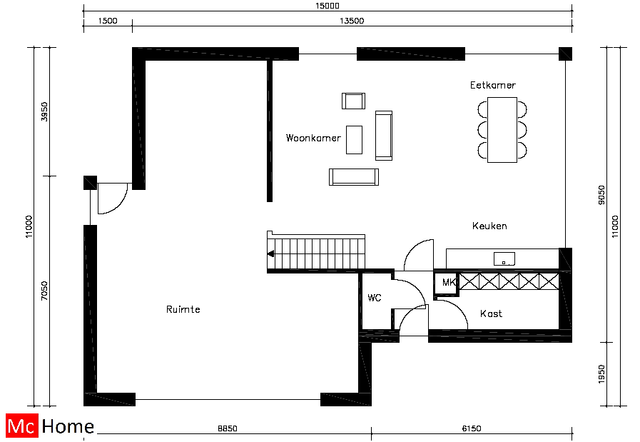 McHome M3 moderne woning met praktijkruimte McHome M3 moderne woning met praktijkruimte