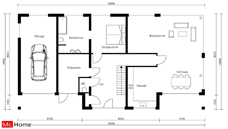 Mc-Home.nl M43 moderne villa bouwen passief energieneutraal staalframebouw aardbevingbestendig