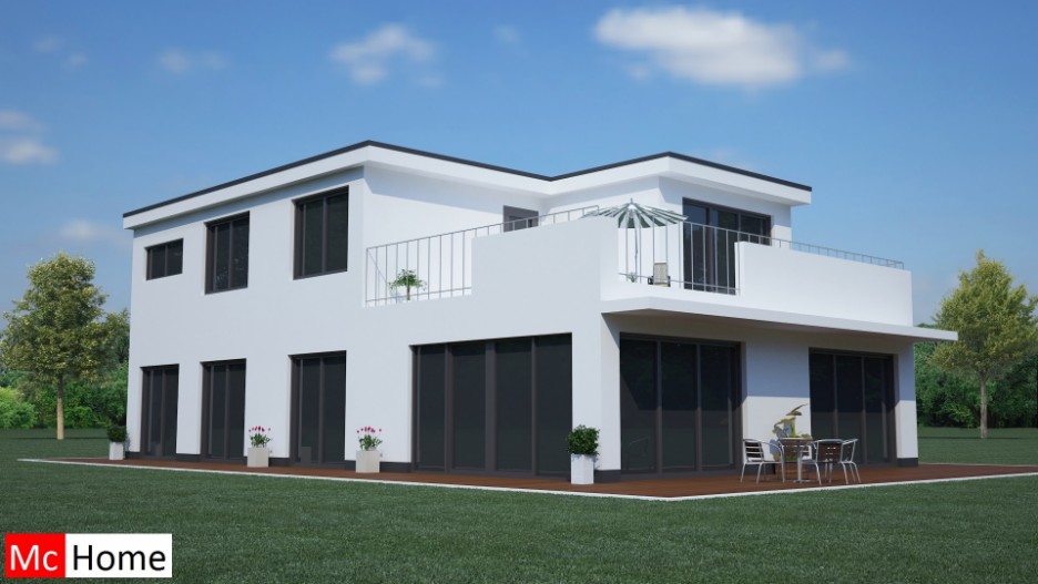 Mc-Home.nl M44 moderne villa bouwen passief energieneutraal staalframebouw aardbevingbestendig