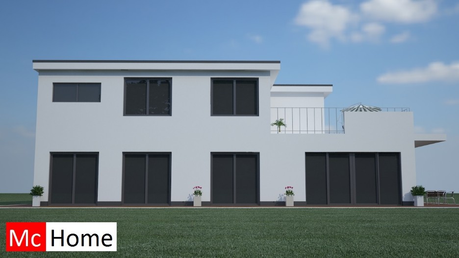 Mc-Home.nl M44 moderne villa bouwen passief energieneutraal staalframebouw aardbevingbestendig