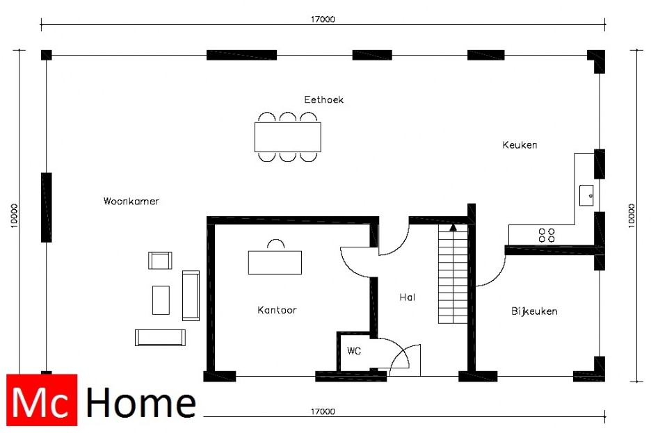 Mc-Home.nl M44 moderne villa bouwen passief energieneutraal staalframebouw aardbevingbestendig
