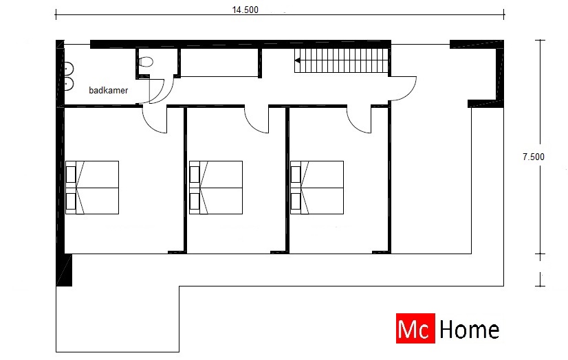Mc-Home.nl M45 moderne villa met veel ramen en glas in staalframebouw energieneutraal of passief