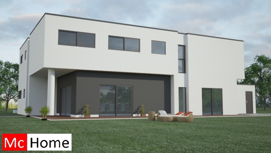 Mc-Home.nl M7 moderne passief gebouwde villawoning aardbevingbestendig energieneutraal in staalframebouw