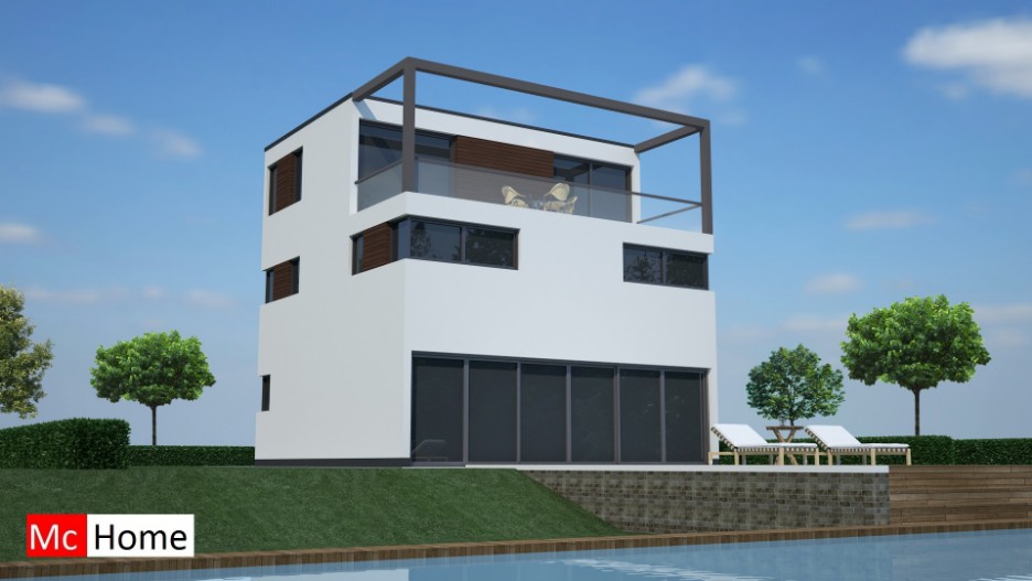 Mc-Home.nl M70 Kubusvilla energieneutrale kubistische woning betaalbare topkwaltieit staalframebouw 
