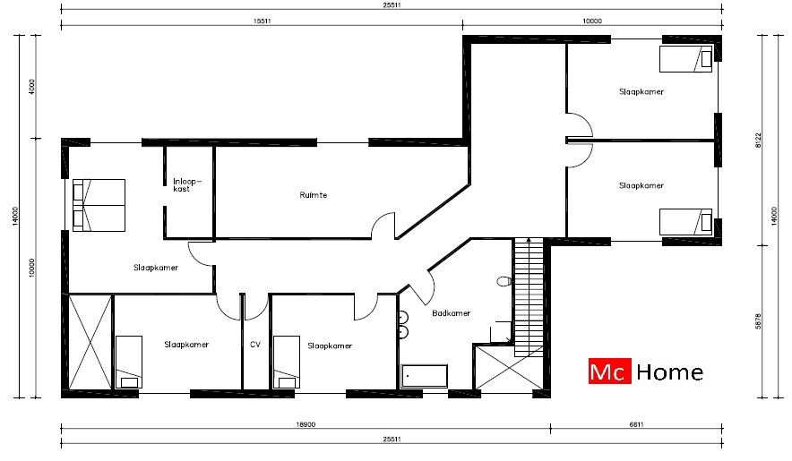 mc-home.nl M80 grote moderne villa energieneutraal bouwen in staalframebouw houtskelet of traditionee