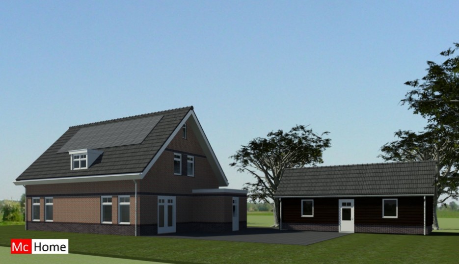 Mc-Home.nl k8 duurzame energieneutrale woning met zadeldak in moderne bouwwijze