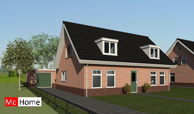 Mc-Home.nl k8 duurzame energieneutrale woning met zadeldak in moderne bouwwijze