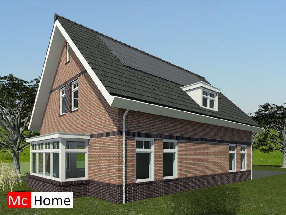 Mc-Home.nl k8 duurzame energieneutrale woning met zadeldak in moderne bouwwijze