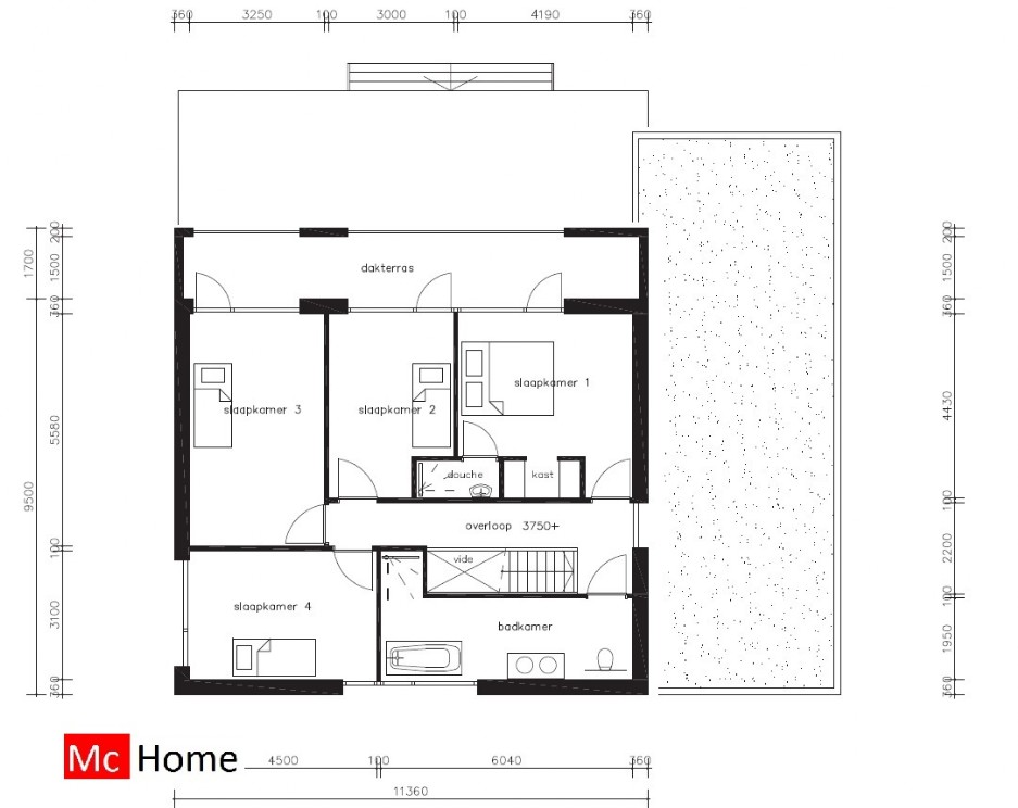 Mc-Home.nl moderne kubistische villa met splitlevel vlMc-Home.nl moderne kubistische evilla met splitlevel vloeren kelder buitenterras en overdekt balkon