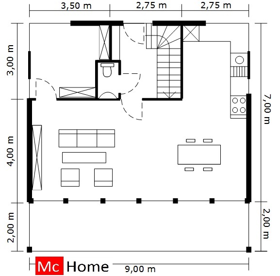 Mc-Home.nl M70 kubuswoning watervilla passief gebouwd aardbevingbestendig in staalframebouw Mc-Home.nl M70 kubuswoning watervilla passief gebouwd aardbevingbestendig in staalframebouw