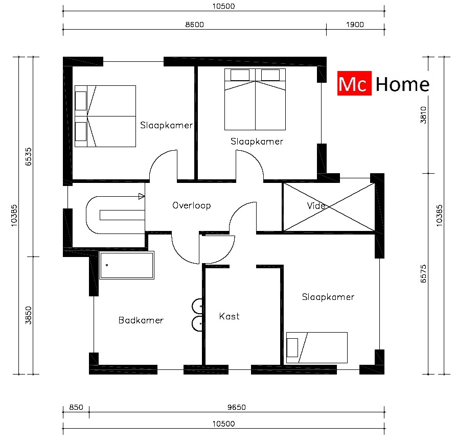 Mc-Home.nl M5 moderne kubistische energieneutrale woning