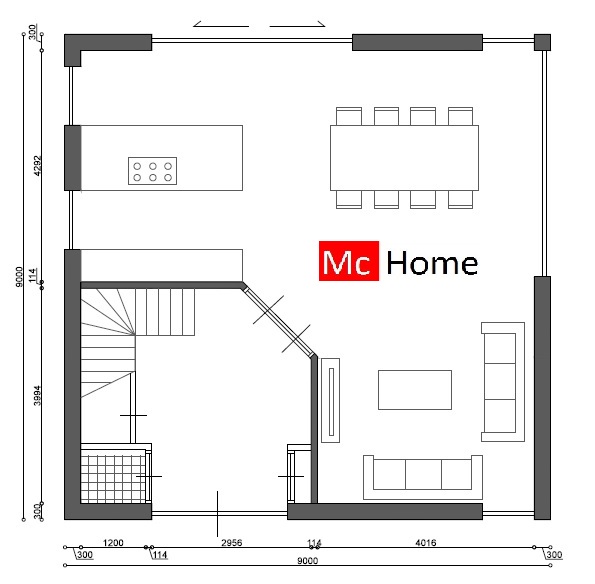 Mc-Home.nl mooie ontwerpen Moderne kubistische kubuswoning of villa en bouwen in modern prefab bouwsysteem tegen betaalbare prijzen M138