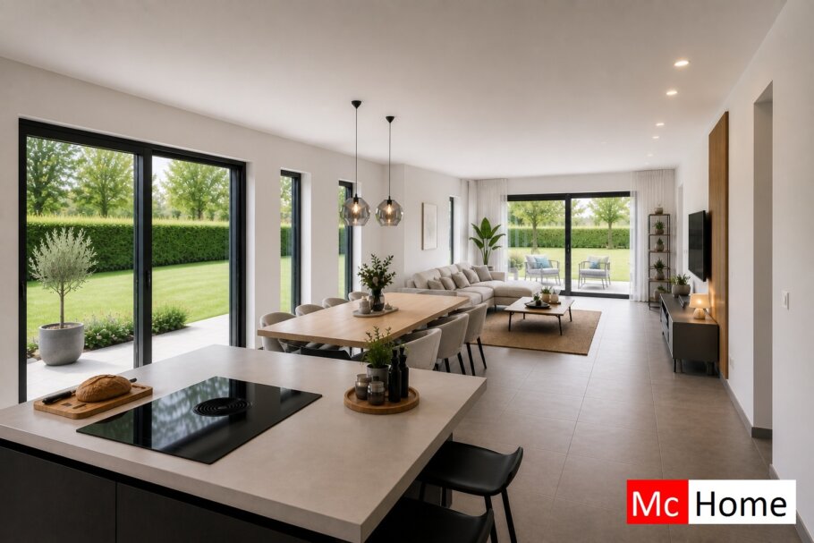 Mc-Home.nl type 136 Bekijk de interieurfoto's van deze stijlvolle bungalow met slaapkamer en badkamer op de begane grond 