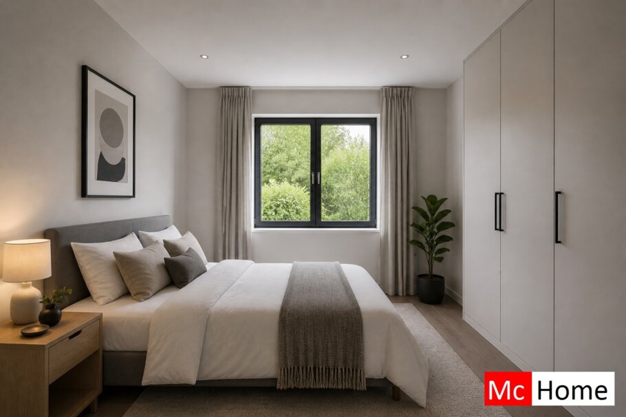 Mc-Home.nl type 136 Bekijk de interieurfoto's van deze stijlvolle bungalow met slaapkamer en badkamer op de begane grond 