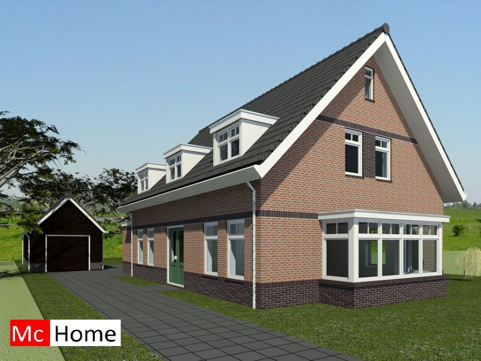Mc-Home.nl k8 duurzame energieneutrale woning met zadeldak in moderne bouwwijze