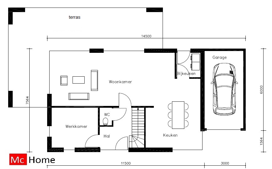 Mc-home.nl M24 moderne villa bouwen passieve bouw aardbevingbestendig staalframebouw