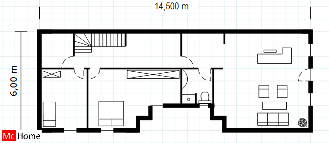 Mc-home M4 toekomst-en aardbevingbestedige bungalow met of zonder topverdieping uitgevoerd in staalframebouw