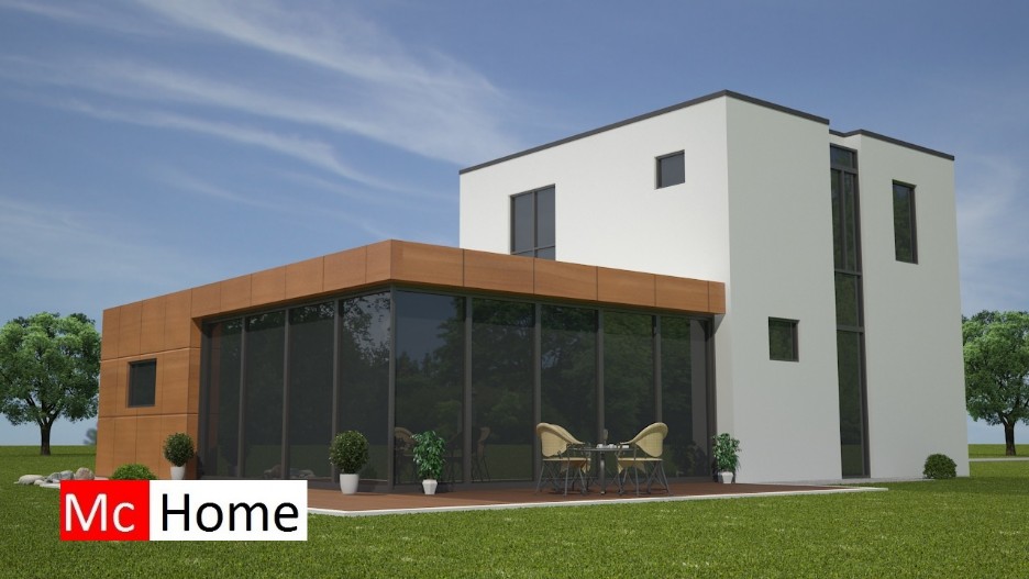 Mc-home.nl B21 moderne levensloop en aardbevingbestendige  woning bungalow met gastenverdieping staalframebouw