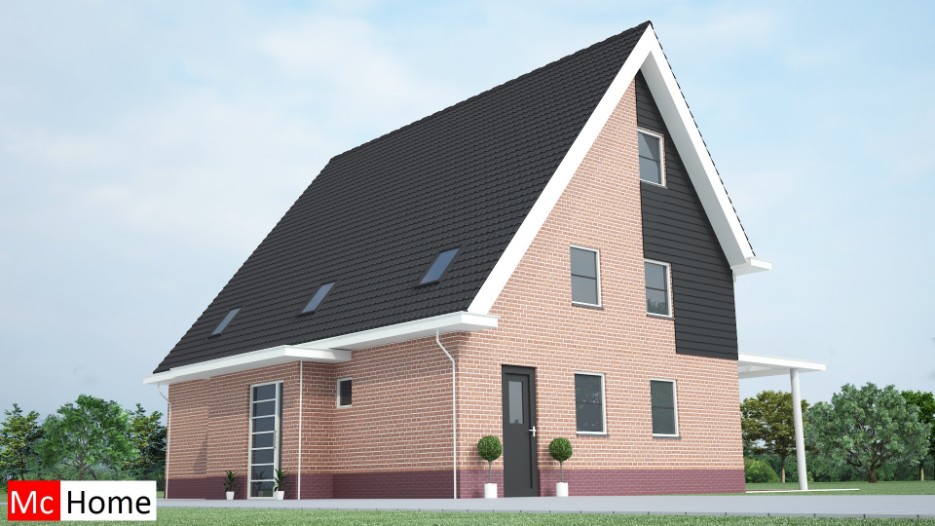Mc-home.nl K31 duurzame energieneutrale woning met kap staalframebouw eigentijds ontwerp