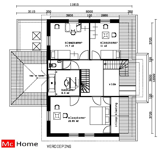 Mc-home.nl K31 duurzame energieneutrale woning met kap staalframebouw eigentijds ontwerp