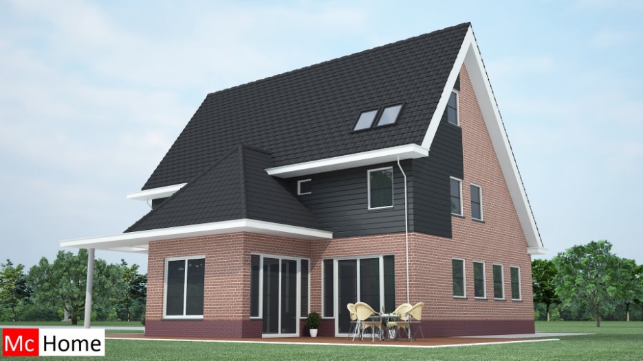 Mc-home.nl K31 duurzame energieneutrale woning met kap staalframebouw eigentijds ontwerp